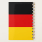 Deutschland Flaggenfarben Schwarzes Gold Personali Planer (Rückseite)