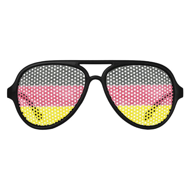 Deutschland Flaggenfarben Sonnenbrille (Vorderseite)