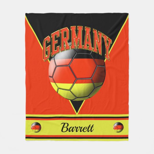 Deutschland - Flaggenfußball | Name Fleecedecke (Vorderseite)