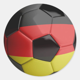 Deutschland Flaggenfußball Runder Aufkleber