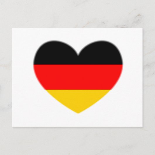Deutschland Flaggenherz Postkarte (Vorderseite)