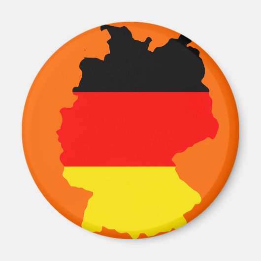Deutschland-Flaggenkarte Magnet (Vorne)