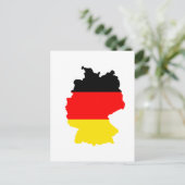 Deutschland-Flaggenkarte Postkarte (Stehend Vorderseite)