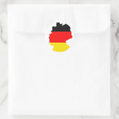 Deutschland-Flaggenkarte Runder Aufkleber (Tasche)