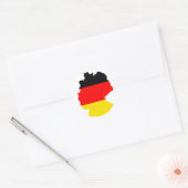 Deutschland-Flaggenkarte Runder Aufkleber (Umschlag)