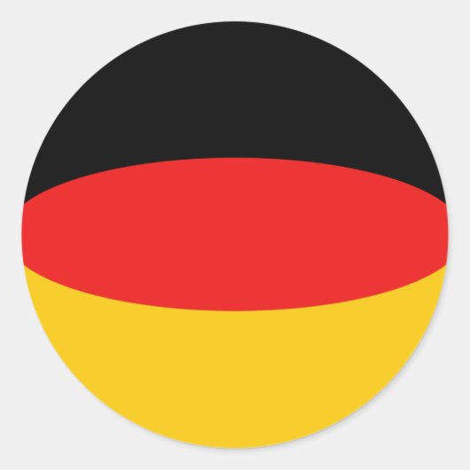 Deutschland Flaggenkennzeichnung Runder Aufkleber (Vorderseite)