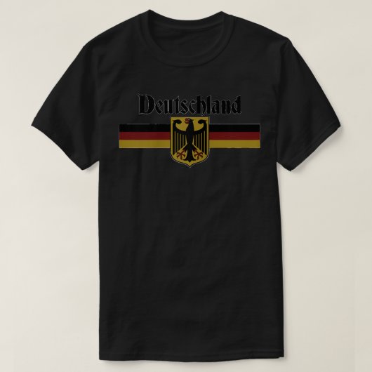 DEUTSCHLAND - Flaggenkittel des Adlerbanners T-Shirt (Design vorne)