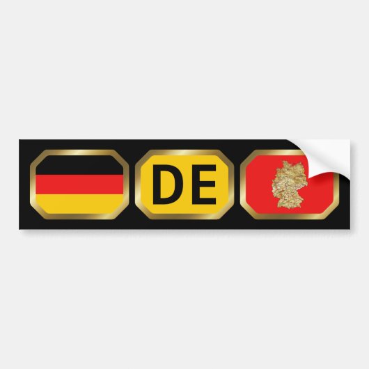 Deutschland Flaggenplan-Autoaufkleber Autoaufkleber (Vorne)