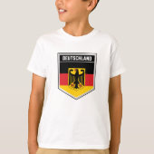 Deutschland - Flaggenschild-T - Shirt (Vorderseite)