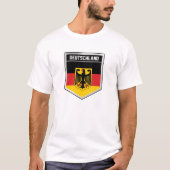 Deutschland - Flaggenschild-T - Shirt (Vorderseite)