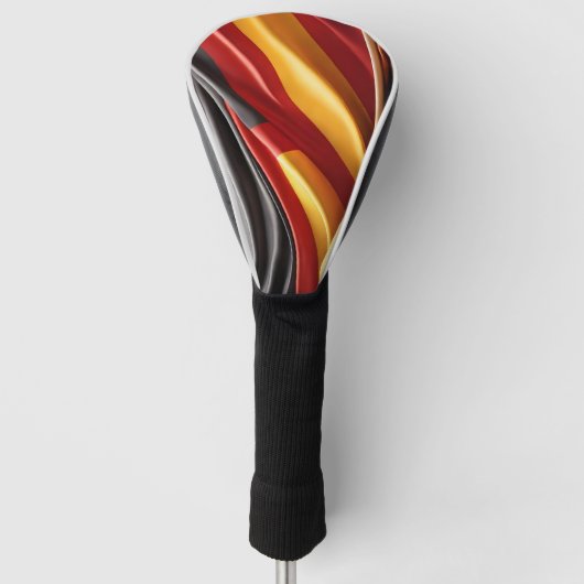 Deutschland Flaggenseidenstruktur Golf Headcover (Vorderseite)