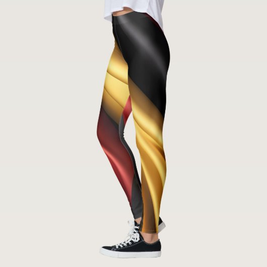 Deutschland Flaggenseidenstruktur Leggings (Links)