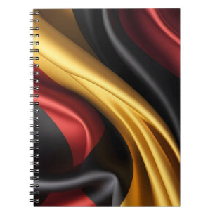 Deutschland Flaggenseidenstruktur Notizblock