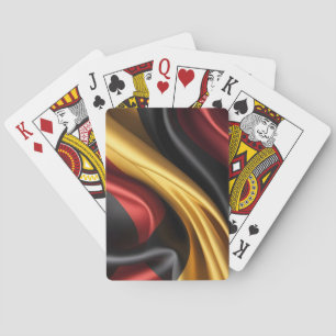 Deutschland Flaggenseidenstruktur Spielkarten