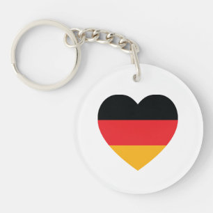 Deutschland - Flaggenstaat - Herz - Akryllischer S Schlüsselanhänger