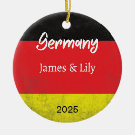 Deutschland - Flaggenverzierung, Personalisiertes Keramik Ornament
