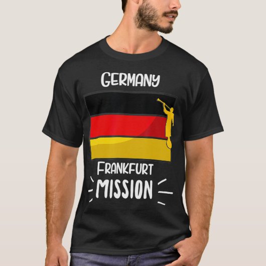 Deutschland Frankfurt Mormon LDS Mission T-Shirt (Vorderseite)