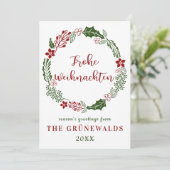 Deutschland frohe Weihnachten, Custom Feiertagskarte (Stehend Vorderseite)