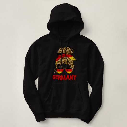 Deutschland für die deutsche Girl-Flagge Deutschla Hoodie (Design vorne)