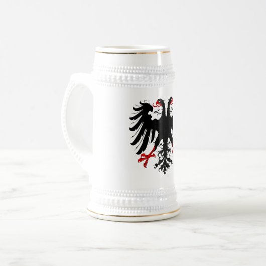 Deutschland für immer/Deutsches Großreich-Doppelad Bierglas (Vorderseite Links)