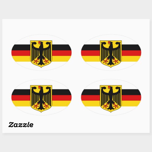 Deutschland fußball #3 ovale Aufkleber (Blatt)