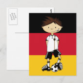 Deutschland Fußball-Boy Postkarte (Vorne/Hinten)