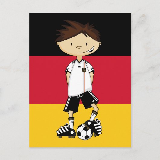 Deutschland Fußball-Boy Postkarte (Vorderseite)