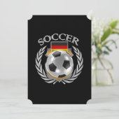 Deutschland Fußball-Fangerät 2016 Einladung (Stehend Vorderseite)