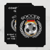 Deutschland Fußball-Fangerät 2016 Einladung (Vorne/Hinten)
