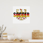 Deutschland Fußball-Flagge Fans Geschenke Poster (Küche)