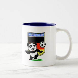 Deutschland-Fußball-Panda Zweifarbige Tasse