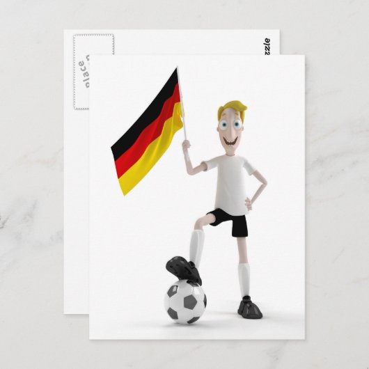 Deutschland Fußball Postkarte (Vorne/Hinten)