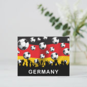 Deutschland Fußball Postkarte (Stehend Vorderseite)
