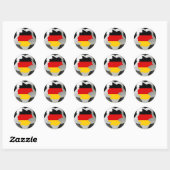 Deutschland - Fußball Runder Aufkleber (Blatt)