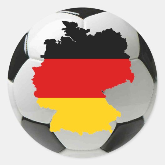 Deutschland - Fußball Runder Aufkleber (Vorderseite)