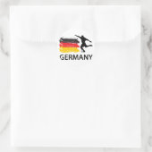 Deutschland Fußball Runder Aufkleber (Tasche)