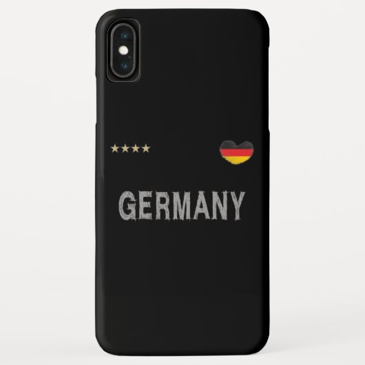 Deutschland Fußball Shirt Herz Case-Mate iPhone Hülle (Rückseite)
