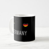 Deutschland Fußball Shirt Herz Kaffeetasse (Vorderseite Links)