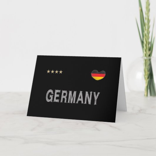 Deutschland Fußball Shirt Herz Karte (Vorderseite)