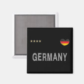 Deutschland Fußball Shirt Herz Magnet (Vorderseite/Rückseite)