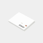 Deutschland Fußball Shirt Herz Post-it Klebezettel (angewinkelt)