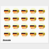 Deutschland Fußball-Sticker Runder Aufkleber (Blatt)