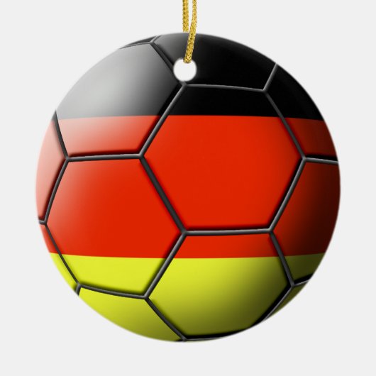 Deutschland-Fußball-Verzierung Keramik Ornament (Vorne)