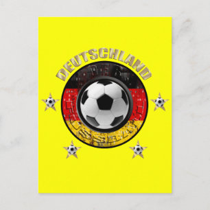 Deutschland Fussball Vier Sterne Postkarte