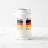 Deutschland German Flag Red Personalization Bierglas (Vorderseite Links)