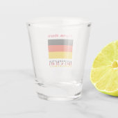 Deutschland German Flag Red Personalization Schnapsglas (Rückseite)