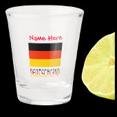 Deutschland German Flag Red Personalization Schnapsglas