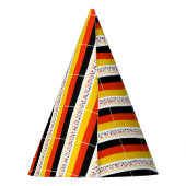 Deutschland German Flag Tiled Red Personalization Partyhütchen (Rückseite)
