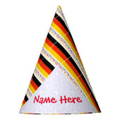 Deutschland German Flag Tiled Red Personalization Partyhütchen (Vorderseite)