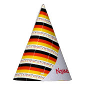 Deutschland German Flag Tiled Red Personalization Partyhütchen (Links)
